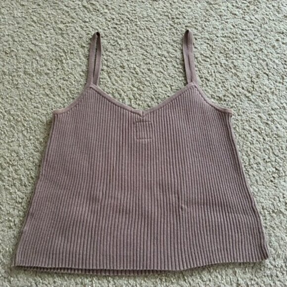 Raised By Water Women's Knit Tank in Taupe - Picture 5 of 6
